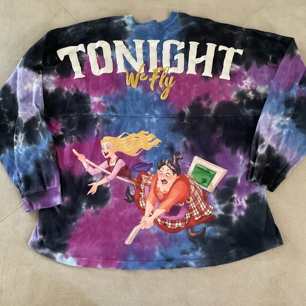 Disney Parks Hocus Pocus Tonight We Fly Spirit Jersey Tie Dye Adult XL